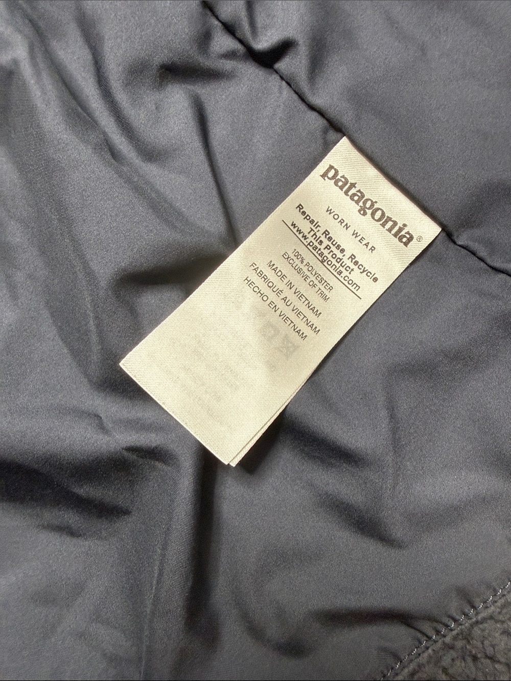 Women’s Patagonia Charcoal Sherpa Fleece Vest - Full Zip Size Small - Picture 6 of 8